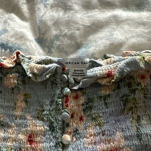 American Eagle Floral Smocked Tube Top